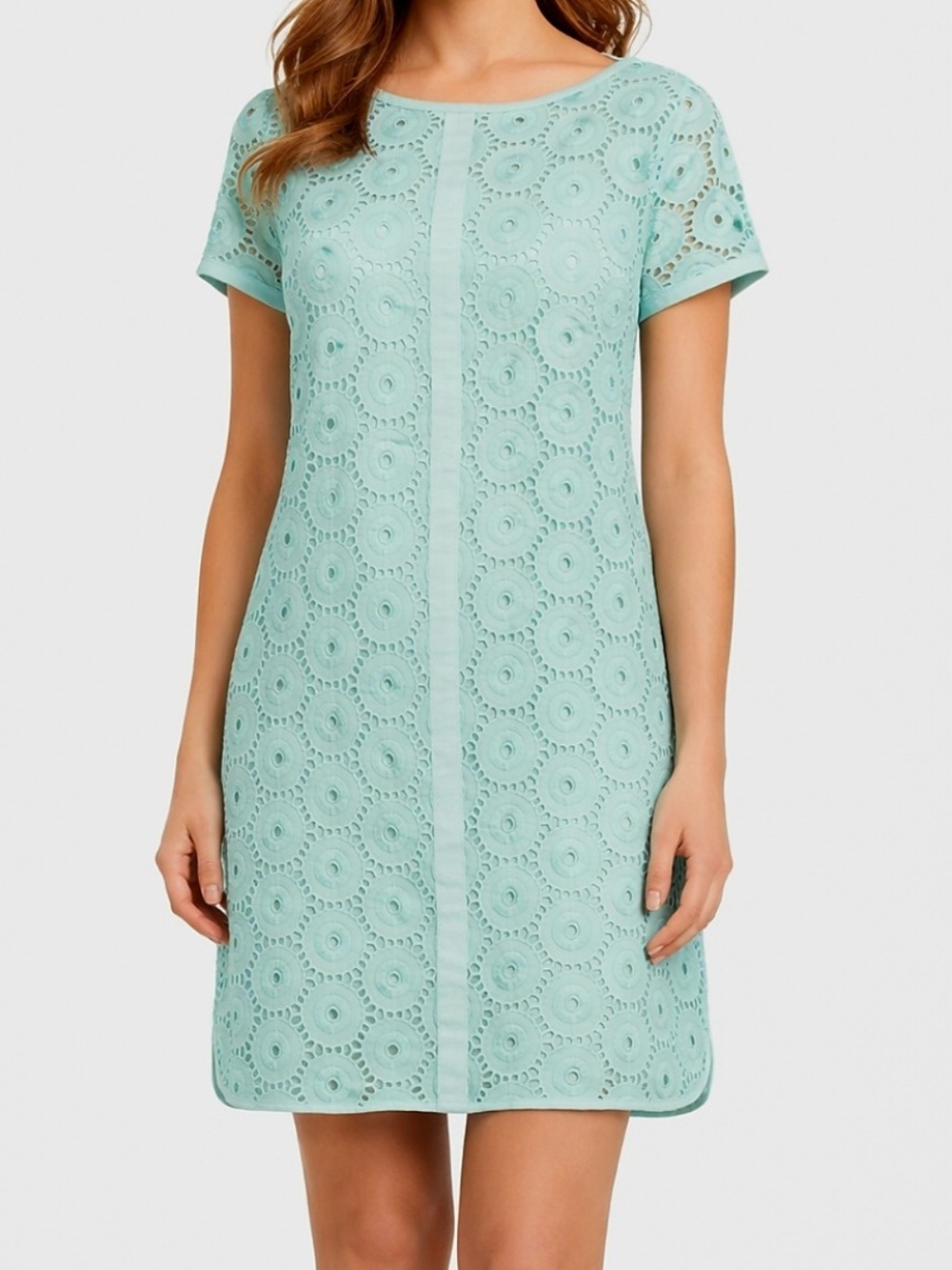 Adrianna Papell Aqua Lace Shift Dress Mint Knee
Length Wedding Guest #W16